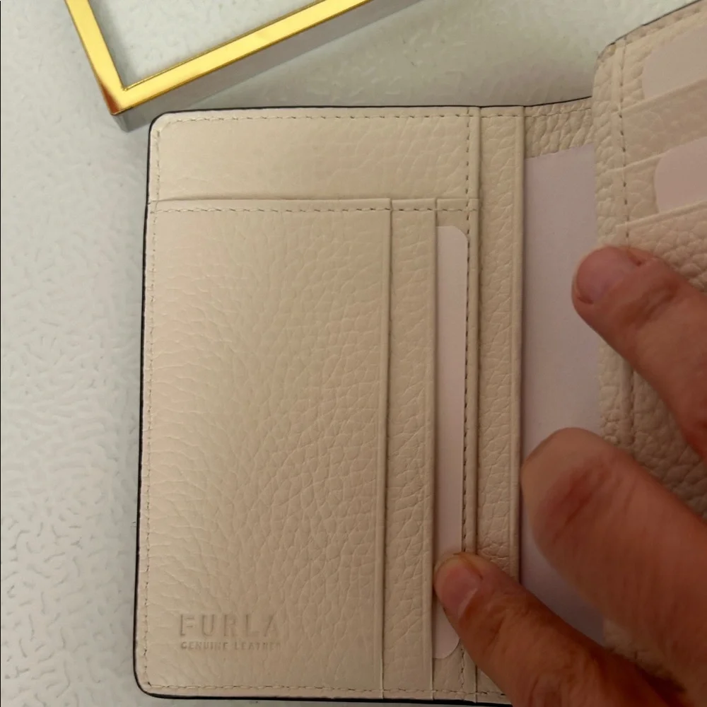 Furla white Leather small wallet